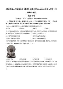 广东省深圳市南山外国语学校（集团）滨海学校2024-2025学年九年级上学期期中考试历史试题（含答案）