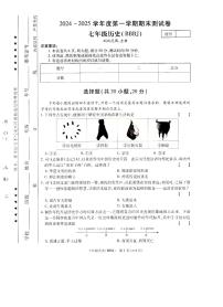 河南省驻马店市汝南县天中山中、双语学校联考2024-2025学年七年级上学期12月期末历史试题