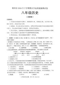 湖南省郴州市2024-2025学年八年级上学期期末考试历史试题