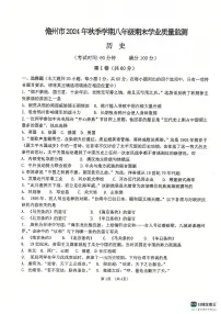 海南省儋州市2024-2025学年部编版八年级上学期期末历史试题