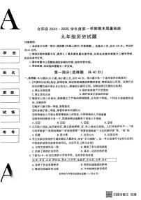 陕西省渭南市合阳县2024-2025学年九年级上学期1月期末历史试题