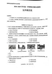 平顶山市2024-2025学年九年级上学期期末调研历史试卷及答案