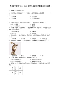 四川省内江市2024-2025学年九年级上学期期末历史试题（解析版）