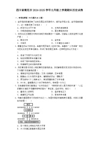 四川省南充市2024-2025学年九年级上学期期末历史试卷