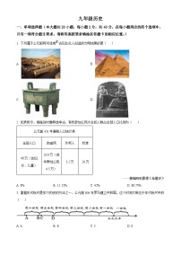 江西省吉安市2024-2025学年九年级上学期期末历史试题（含答案）