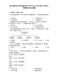 四川省泸州市龙马潭区泸化中学2024-2025学年八年级上学期期末历史试题（解析版）