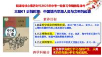 2025中考历史一轮复习：主题01 史前时期：中国境内早期人类与文明的起源 课件（核心素养+跨学科融合）