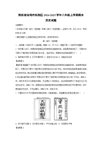 2024-2025学年陕西省宝鸡市凤翔区八年级上学期期末历史试卷（解析版）