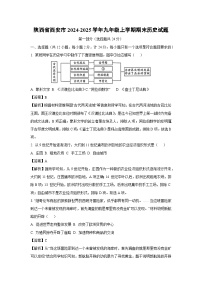 陕西省西安市2024-2025学年九年级(上)期末历史试卷（解析版）