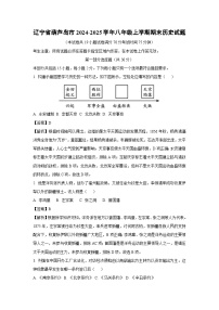 辽宁省葫芦岛市2024-2025学年八年级(上)期末历史试卷（解析版）