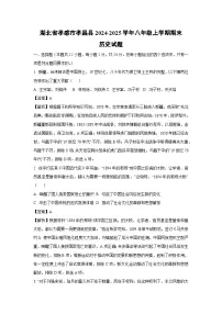 湖北省孝感市孝昌县2024-2025学年八年级(上)期末历史试卷（解析版）