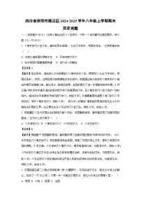 四川省资阳市雁江区2024-2025学年八年级(上)期末历史试卷（解析版）