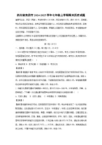 四川省自贡市2024-2025学年七年级(上)期末历史试卷（解析版）