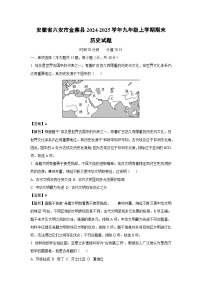 安徽省六安市金寨县2024-2025学年九年级(上)期末历史试卷（解析版）