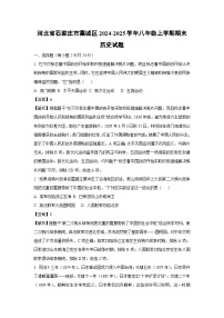 河北省石家庄市藁城区2024-2025学年八年级上学期期末历史试卷（解析版）