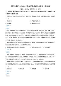 广东省湛江市雷州市第八中学2024-2025学年七年级下学期开学考试历史试题（解析版）
