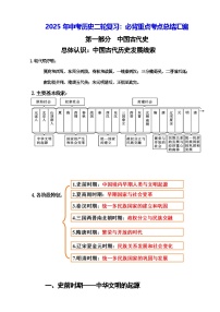2025年中考历史二轮复习：必背重点考点总结汇编 学案