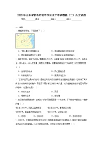2025年山东省临沂市初中学业水平考试模拟（三）历史试题