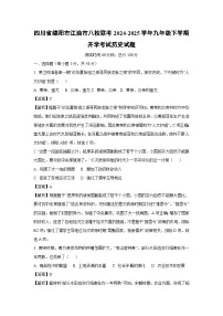 2024-2025学年四川省绵阳市江油市八校联考九年级下学期开学考试历史试卷（解析版）