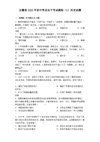 安徽省2025年初中学业水平考试模拟（3）历史试题