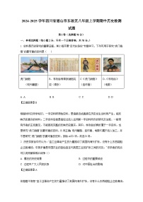 2024-2025学年四川省眉山市东坡区八年级上学期期中历史检测试题（含解析）