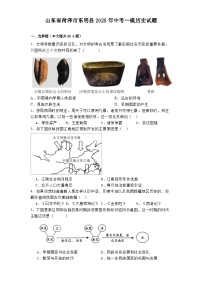 山东省菏泽市东明县2025年中考一模历史试题