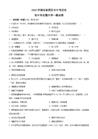 2025年湖北省武汉市中考一模历史试题（原卷版+解析版）