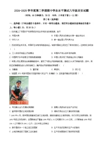 2024-2025学年下学期期中测试八年级历史试题（原卷+答案与解释）2024-2025学年第二学期