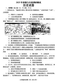 2025年南阳市镇平县九年级中考一模历史试卷及答案