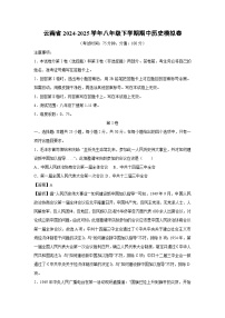 云南省2024-2025学年八年级下学期期中模拟卷历史试卷（解析版）