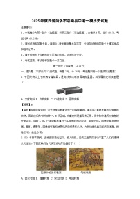 2025年陕西省商洛市洛南县中考一模历史试卷（解析版）