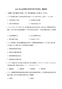 2025年山东省枣庄市市中区中考历史一模试卷