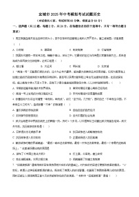 2025年湖北省宜城市中考一模历史试题 （原卷版+解析版）
