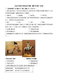 2025年新疆中考一模历史试题（原卷版+解析版）
