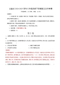 安徽省2024-2025学年八年级历史下学期第三次月考卷（解析版）