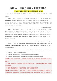 备战2025年中考历史真题分类汇编(全国通用)专题14材料分析题(世界史部分)(第01期)(学生版+解析)