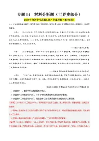 备战2025年中考历史真题分类汇编(全国通用)专题14材料分析题(世界史部分)(第01期)(学生版+解析)
