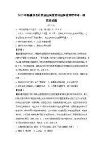 2025年新疆维吾尔自治区阿克苏地区阿克苏市中考一模历史试卷（解析版）