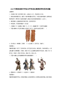 2025年陕西省初中学业水平考试全真模拟学科历史试卷（解析版）