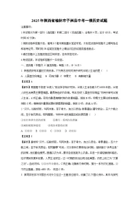 2025年陕西省榆林市子洲县中考一模历史试卷（解析版）