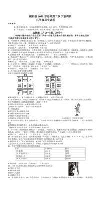 桐柏县2025春期第二次学情调研 九年级历史试卷