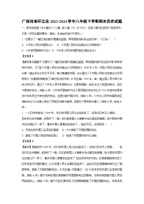 广西河池环江县2023-2024学年八年级下学期期末历史试卷（解析版）