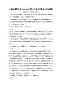 广西河池环江县2024-2025学年八年级上学期期末历史试卷（解析版）