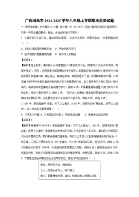 广西河池市2024-2025学年八年级上学期期末历史试卷（解析版）