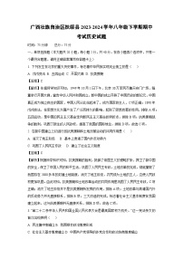 广西壮族自治区扶绥县2023-2024学年八年级下学期期中考试历史试卷（解析版）