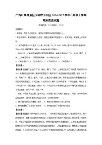 广西壮族自治区玉林市玉州区2024-2025学年八年级上学期期末历史试卷（解析版）