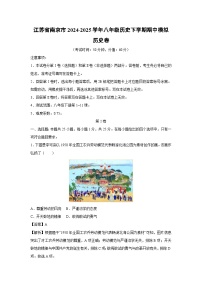 江苏省南京市2024-2025学年八年级历史下学期期中模拟卷历史试卷（解析版）