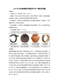 2025年山东省聊城市高唐县中考一模历史试题（解析版）