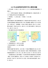 2025年山东省菏泽市东明市中考二模历史试题（解析版）