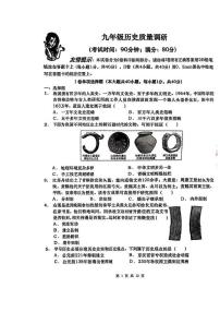 2025年山东省青岛市市北区九年级历史下学期模拟试题（中考模拟）